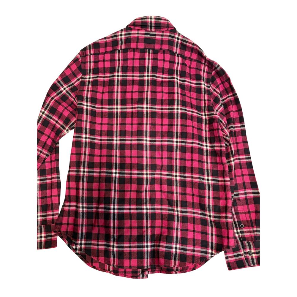 Ralph Lauren Plaid Embroidered Deer Crest Shirt Size 12 Cotton Silk Classic Fit - Picture 2 of 9